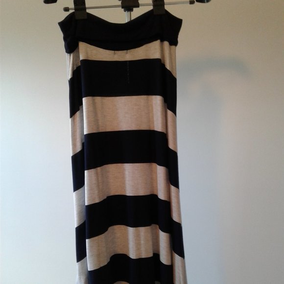 GAP Fold Over Navy and Grey Skirt L - Picture 2 of 10